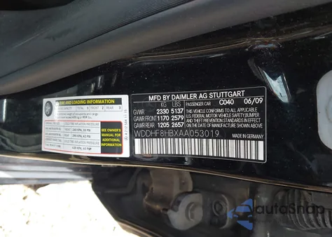 2010 Mercedes-Benz E 350 4Matic из США, поврежденный, VIN WDDHF8HBXAA053019